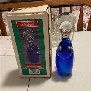 Crystal Indigo Angel Figurine
